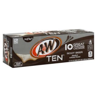 A&W Ten Vanilla Root Beer 12 oz, 12 pk