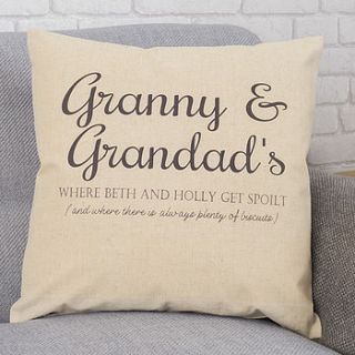personalised grandparents house cushion by tillyanna
