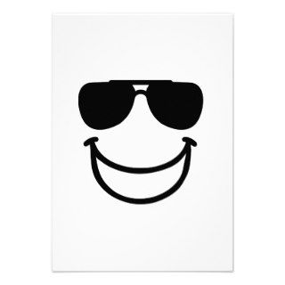 Funny smiley sunglasses custom invites