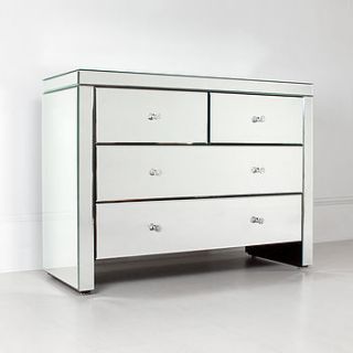 four drawer mirrored chest by out there interiors
