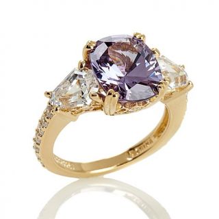 Jean Dousset Absolute Simulated Alexandrite 3 Stone Ring