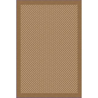 Indoor/ Outoor Rug Herringbone Brown and Beige Area Rug (2'7 x 5'11) Runner Rugs