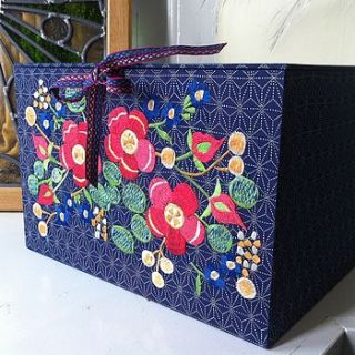 hand embroidered keepsake box by the forest & co