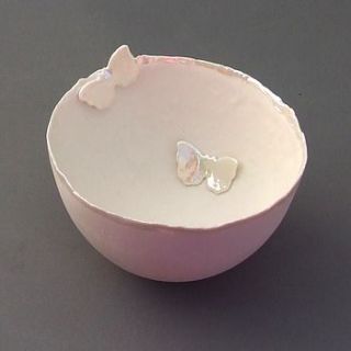 porcelain butterfly bowl by melissa choroszewska ceramics