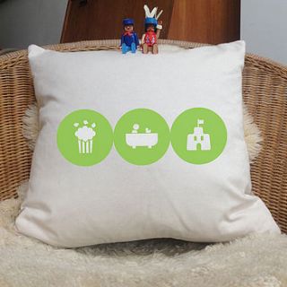 personalised 'child hobbies' cushion by a piece of ltd
