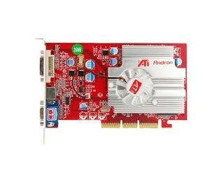 ATI Radeon 9550 256MB 64 bit DDR AGP VGA DVI TV out Graphics Video Card (Red) Computers & Accessories