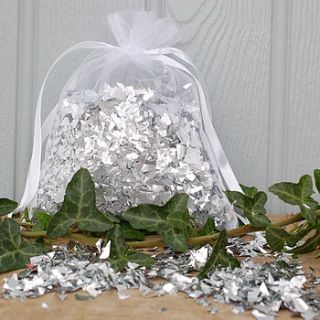 bag of silver confetti by hunter gatherer