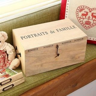 large family wooden photo memory box by dibor