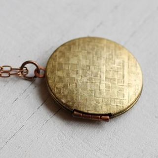 vintage chequered locket by silk purse, sow's ear