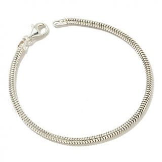 Charming Silver Inspirations Snake Chain Add A Bead Bracelet