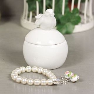 ceramic bird trinket holder by lisa angel homeware and gifts