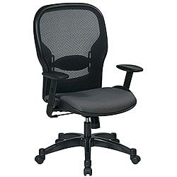 Office Star Space Series Air Grid Backed Grey Fabric Seat Chair
