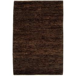 Hand knotted All natural Earth Brown Hemp Rug (5 X 8)