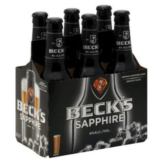 Becks Sapphire Beer Bottles 12 oz, 6 pk