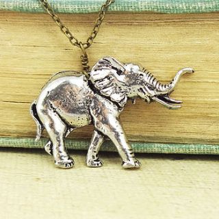 wild elephant necklace pendant pewter by wild life designs