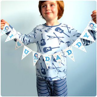 i love you daddy bunting blue by joanne holbrook originals