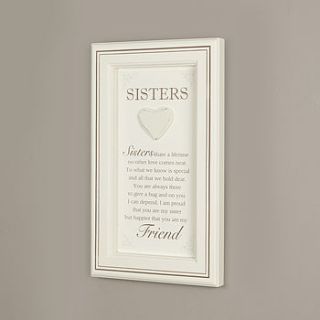 sister wooden wording plaque by dibor