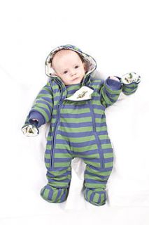 boy's striped pramsuit by lucy & sam