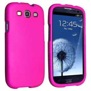 BasAcc Pink Snap on Rubber Coated Case for Samsung Galaxy S III/ S3 BasAcc Cases & Holders