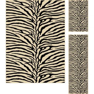Multi Collection Set Of Three Zebra print Area Rugs (1 8 X 2 8, 18 X 5, 5 X 7)