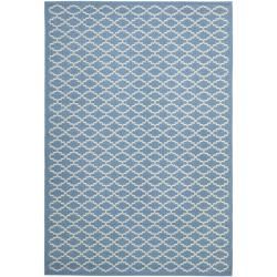 Blue/beige Geometric Indoor/outdoor Rug (4 X 57)
