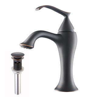 Kraus Ventus Single Lever Bas inch Faucet/ Pop Up Drain Oil Withoverflow