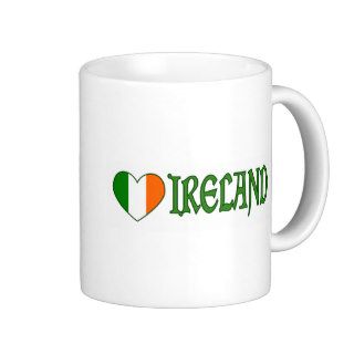Irish Heart Flag Ireland Coffee Mugs