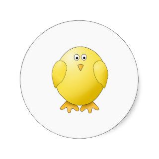 Cute Chick. Little Yellow Bird. Stickers