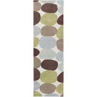 Hand tufted Contemporary Multi Colored Circles Abstract Rug