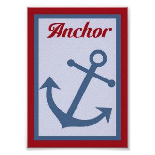 5X7 Anchor Nautical Wall Art Posters