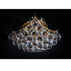 Square Crystal Ball 8 inch Flush mount Ceiling Chandelier