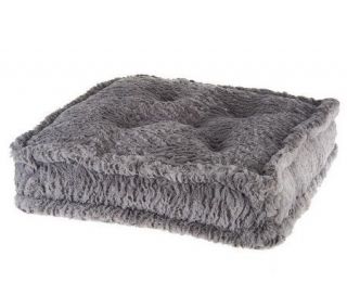 Dennis Basso Stackable Faux Fur Tufted Pillow Cushion —