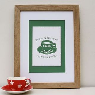 'good coffee' graphic print by wink design