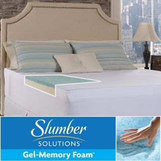 Slumber Solutions Gel Select 2 inch Memory Foam Mattress Topper With Cover