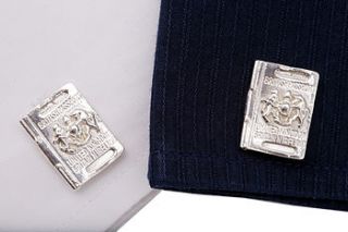 silver british passport cufflinks by simon kemp jewellers