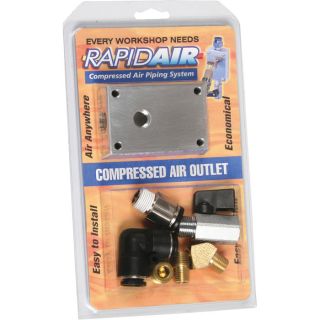 RapidAir 1/2in. Compressed Air Outlet, Model# 90100  Air Compressor Piping Kits