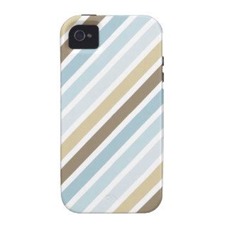 Striped Pattern Blue and Brown Diagonal Stripe iPhone 4 Cover