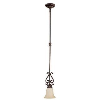 Capital Lighting 3010WB 252 Chatham Collection 1 Light Mini Pendant, Weathered Brown Finish with Mist Scavo Glass   Ceiling Pendant Fixtures  