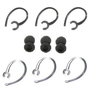 12 Pc Lg Hbm255, 260, Lg HBM 280 Ear Hooks / Foam Buds Repair Set Compatible (3 black, 3 translucent Ear Hooks & 6 "Foam" Ear Buds) By Gadgetbrat Cell Phones & Accessories