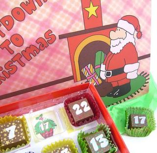 3 d chocolate santa advent calendar by chocolate by cocoapod chocolate