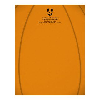 Jack O Lantern Silly Face with One Tooth Customized Letterhead