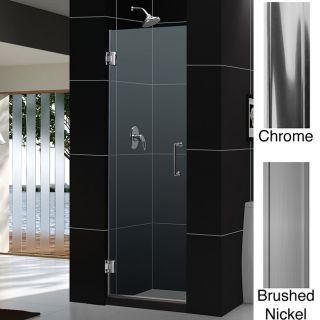 Dreamline Unidoor 24x72 inch Frameless Hinged Shower Door