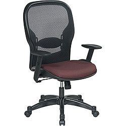 Office Star Space Series Air Grid Backed Maroon Fabric Seat Chair