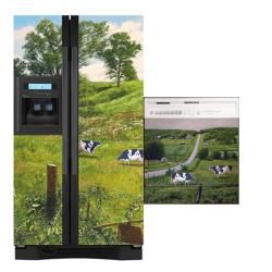 Appliance Arts Country Cow Magnetic Dishwasher And Refrigerator Covers