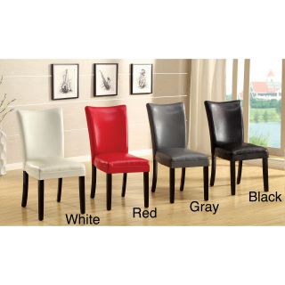 Furniture Of America Davao Parson Leatherette 2 piece Dining Chairs Set