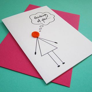 'thinking of you' greetings card by mrs l cards