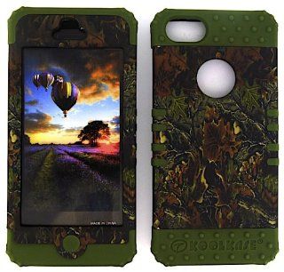Apple IPhone 5 CAMO MOSSY OAK HEAVY DUTY CASE + DARK GREEN GEL SKIN SNAP ON PROTECTOR ACCESSORY Cell Phones & Accessories