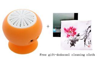Mini Stereo Bluetooth Speaker Subwoofer Bass Sound Box for iPhone iPod iPad Handsfree Mic Car Suction Cup (Orange) Cell Phones & Accessories