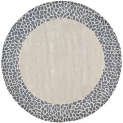 Handmade Soho Silver New Zealand Wool Rug (6 Round)