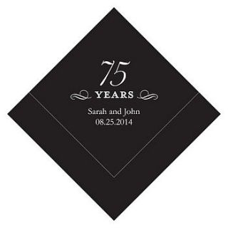 personalised wedding anniversary napkins by contemporary weddings